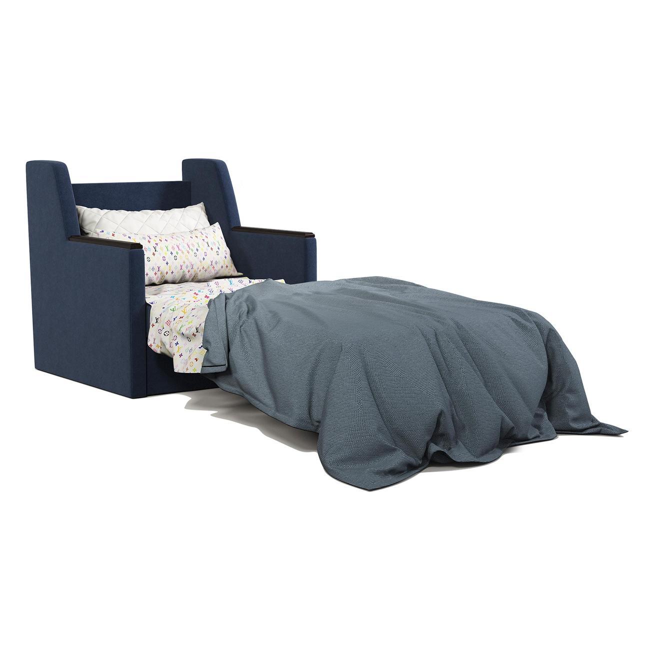 Кресло-кровать Шарм-Дизайн Классика Д раскладной велюр Ультра миднайт