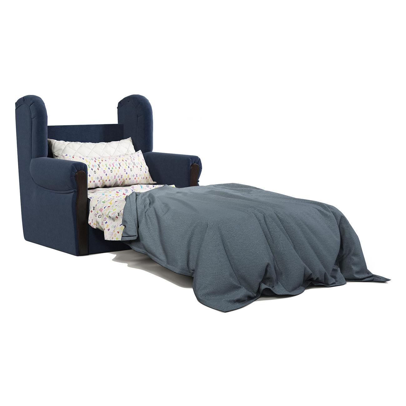 Кресло-кровать Шарм-Дизайн Классика М раскладной велюр Ультра миднайт