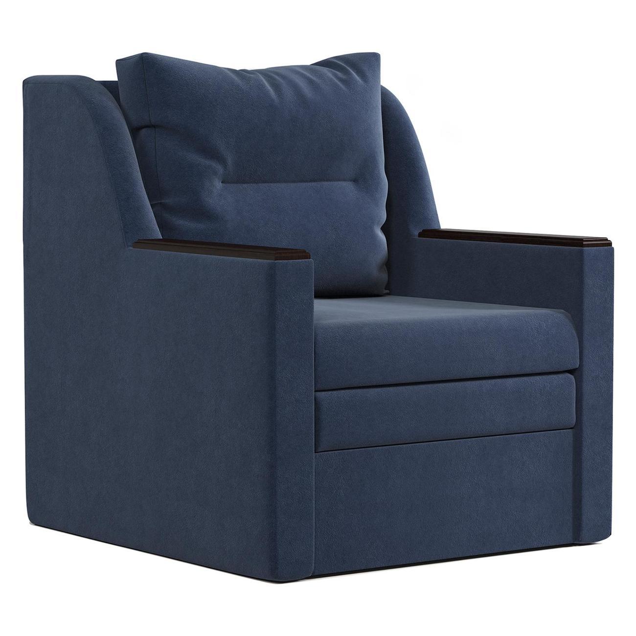 Кресло-кровать Шарм-Дизайн Соло раскладной велюр Ультра миднайт