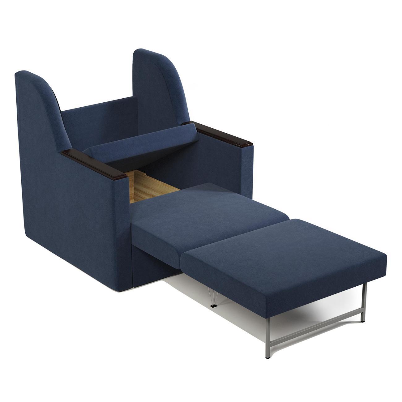 Кресло-кровать Шарм-Дизайн Соло раскладной велюр Ультра миднайт