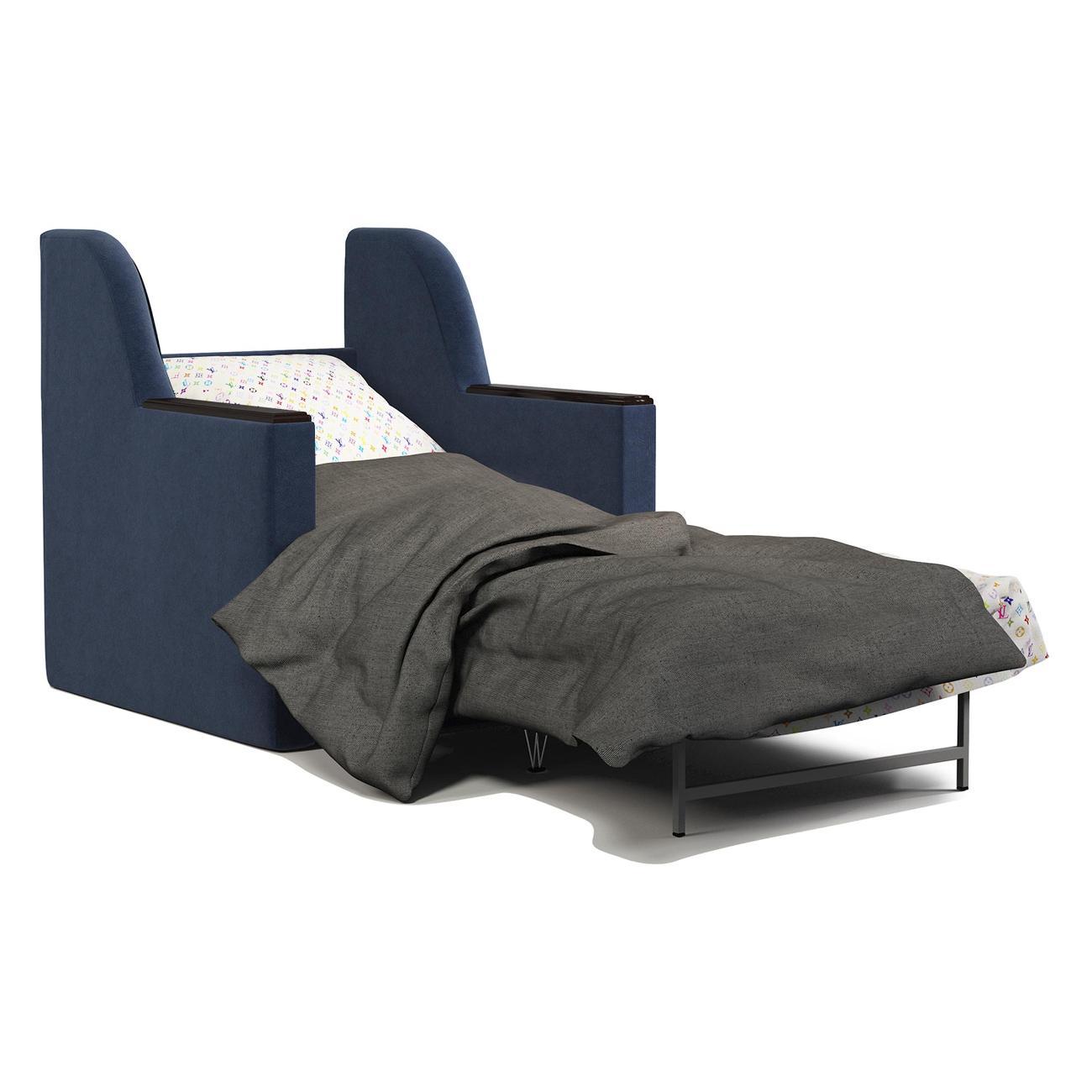 Кресло-кровать Шарм-Дизайн Соло раскладной велюр Ультра миднайт