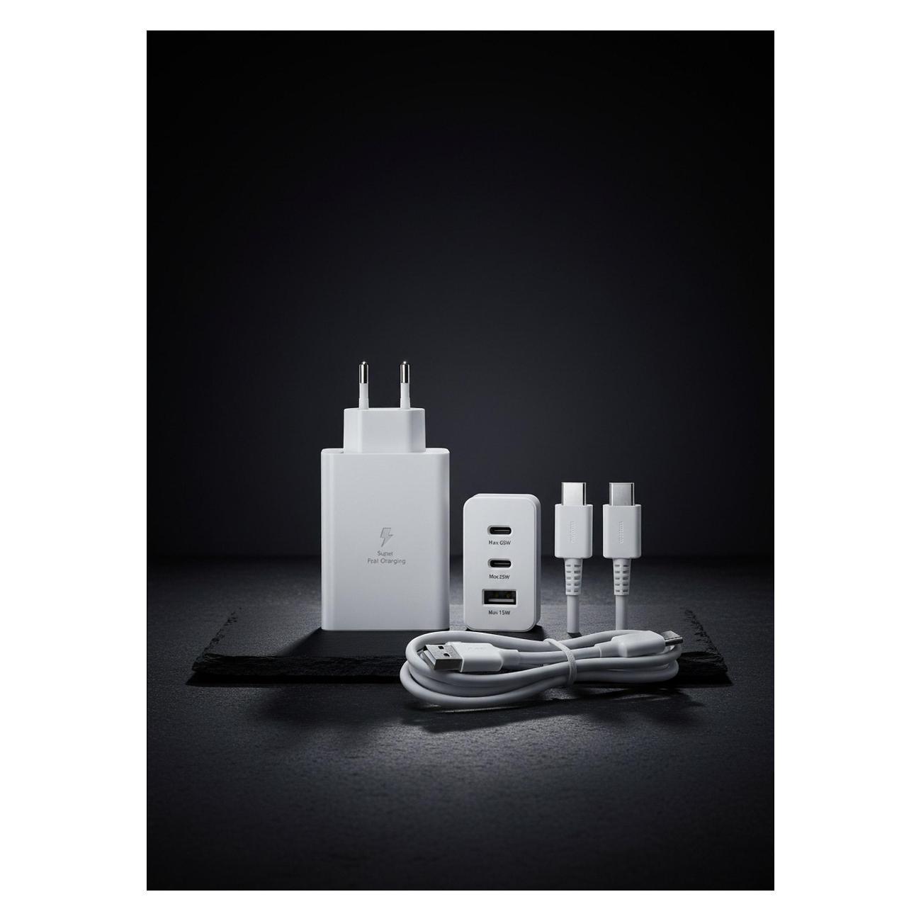 Зарядное устройство SAMSUNG Power Adapter Trio 65W White