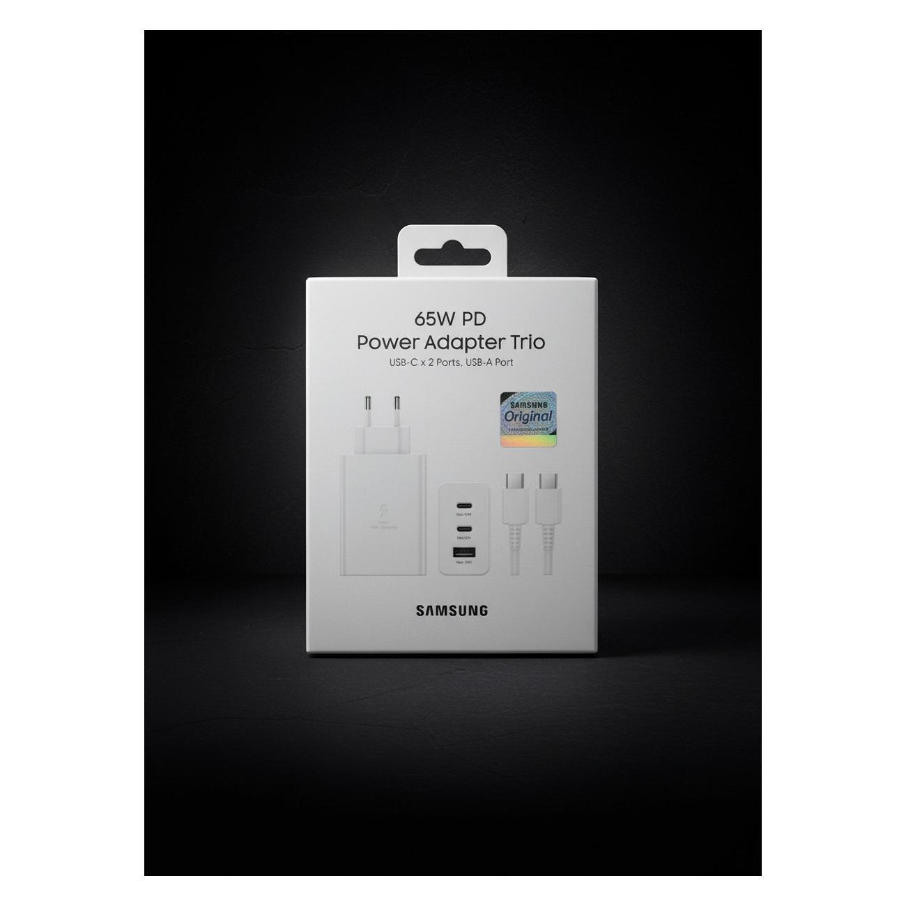 Зарядное устройство SAMSUNG Power Adapter Trio 65W White