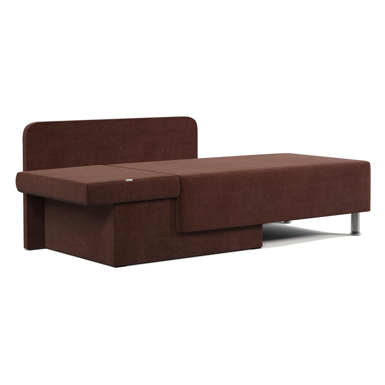 Кушетка Шарм-Дизайн Леон левый велюр Дрим шоколад