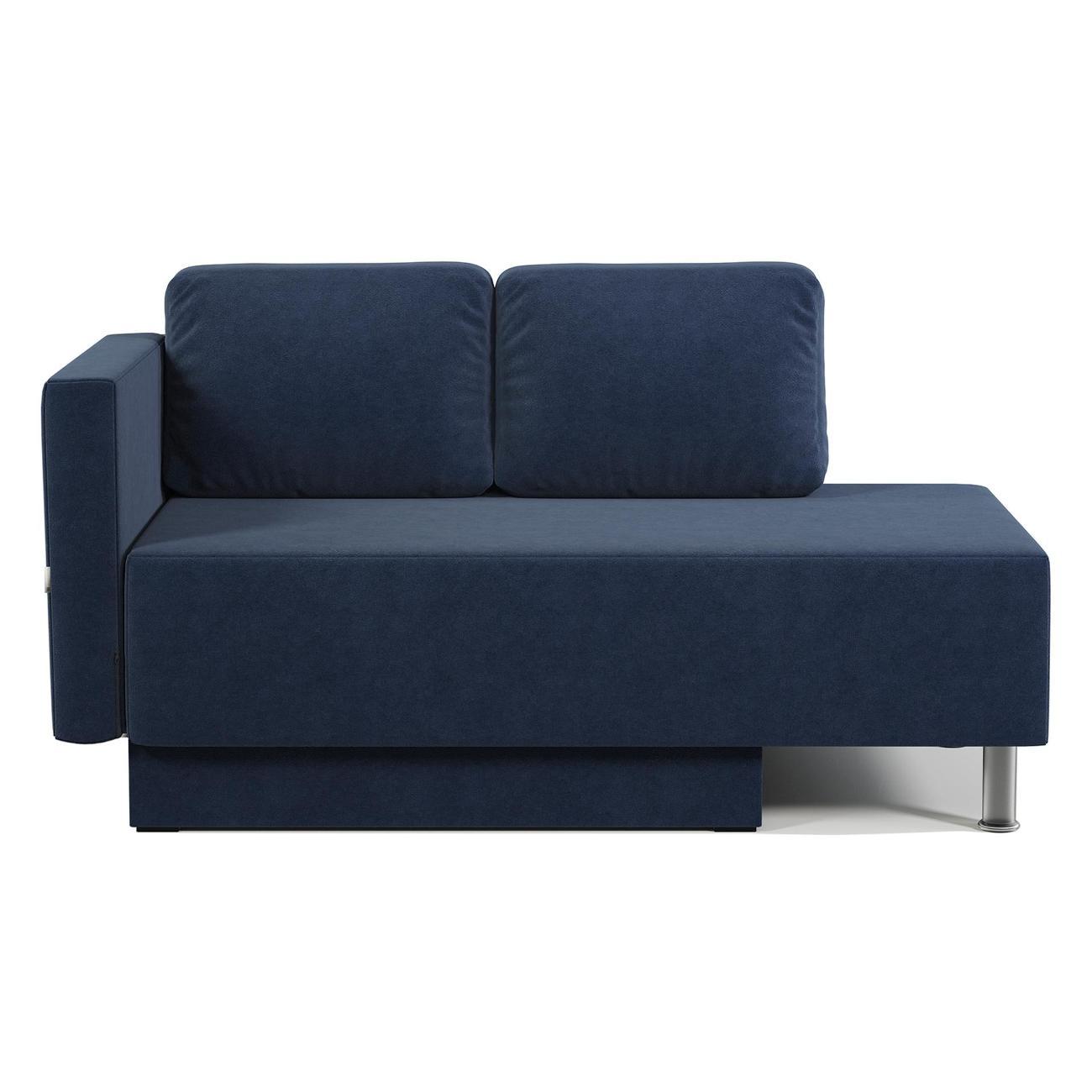 Кушетка Шарм-Дизайн Леон левый велюр Ультра миднайт