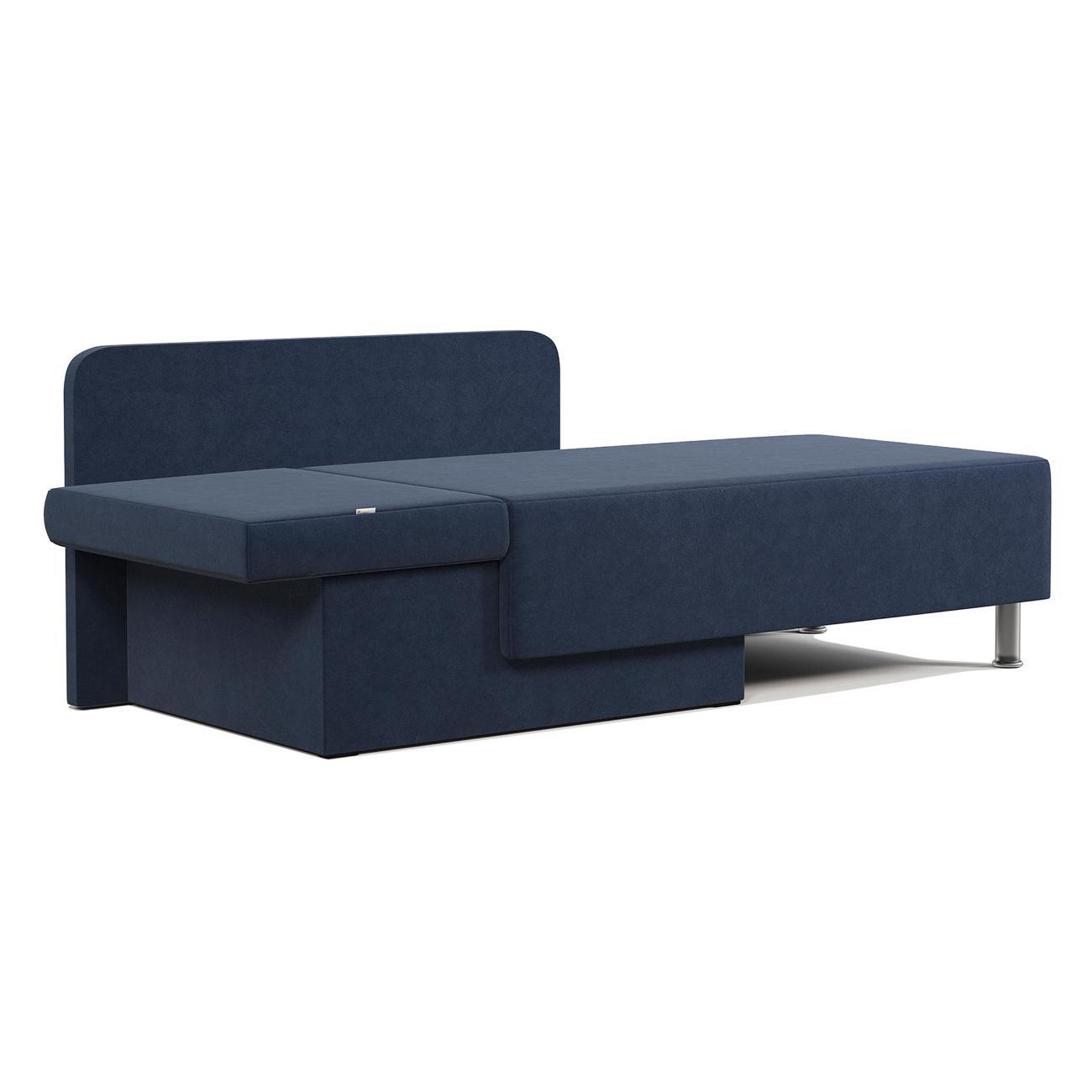 Кушетка Шарм-Дизайн Леон левый велюр Ультра миднайт