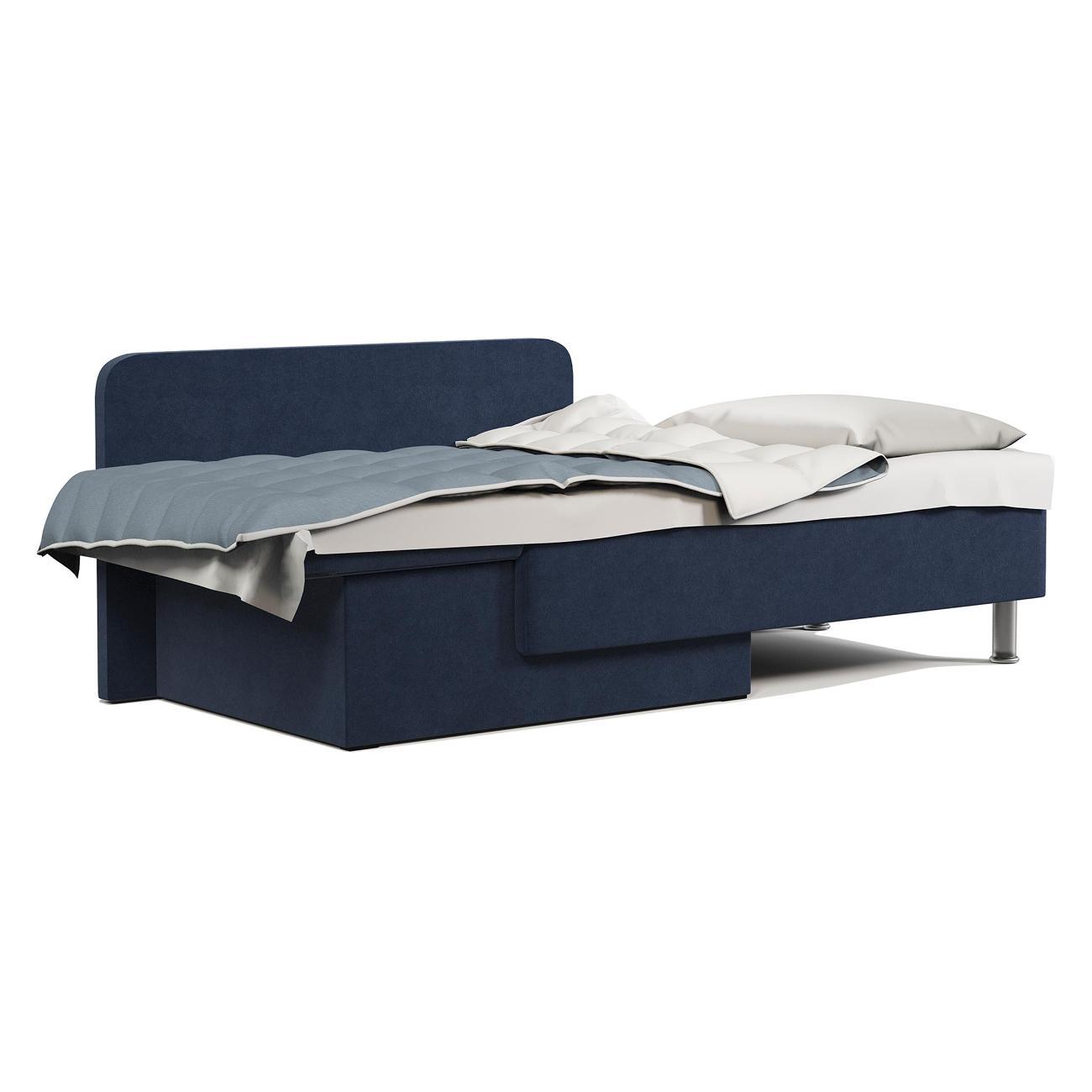 Кушетка Шарм-Дизайн Леон левый велюр Ультра миднайт