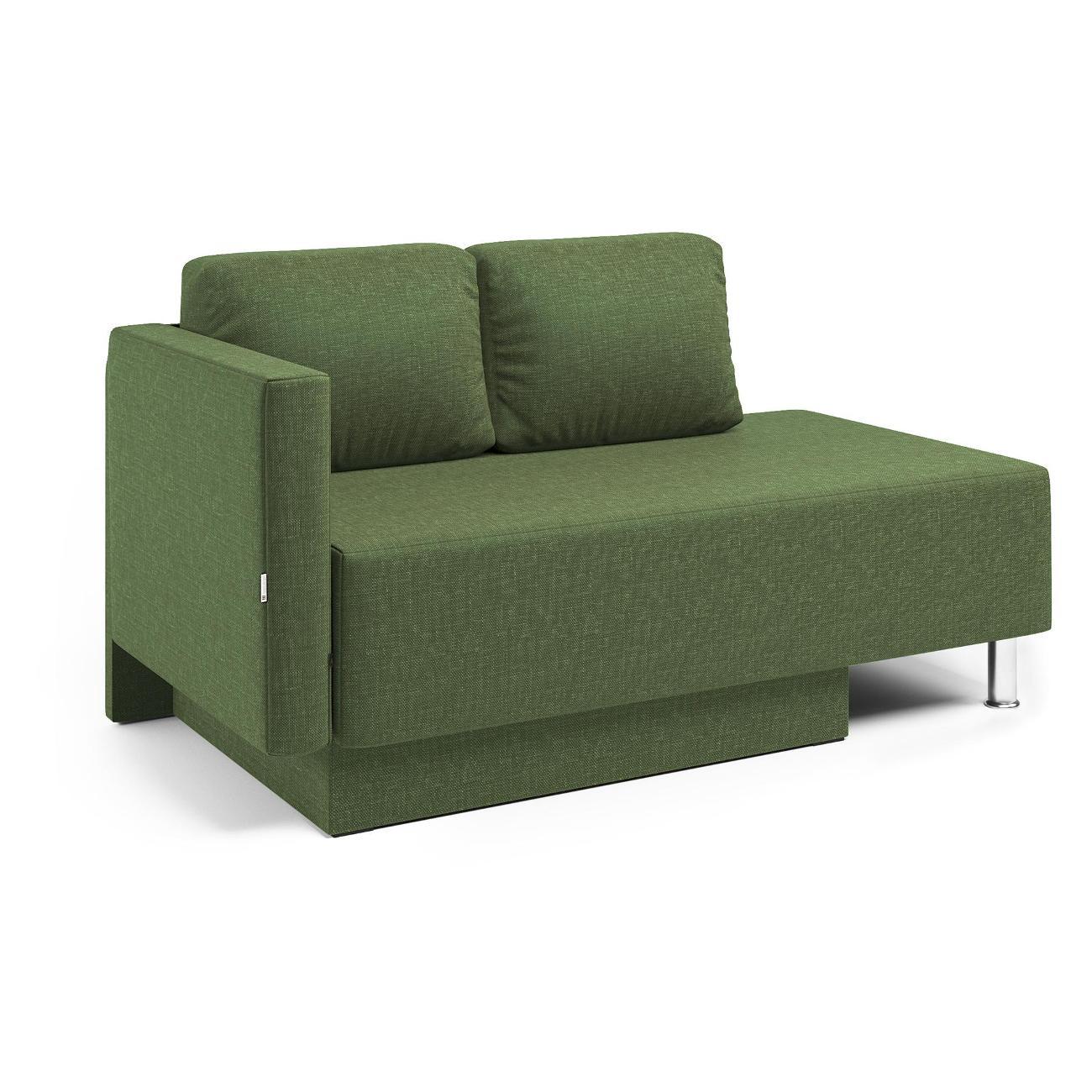 Кушетка Шарм-Дизайн Леон левый рогожка зелёный