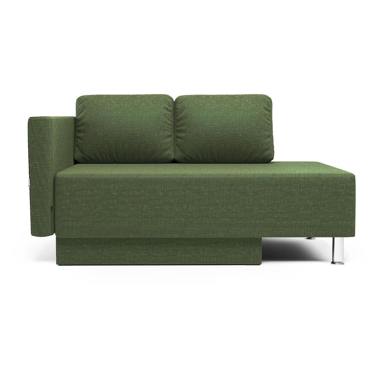 Кушетка Шарм-Дизайн Леон левый рогожка зелёный