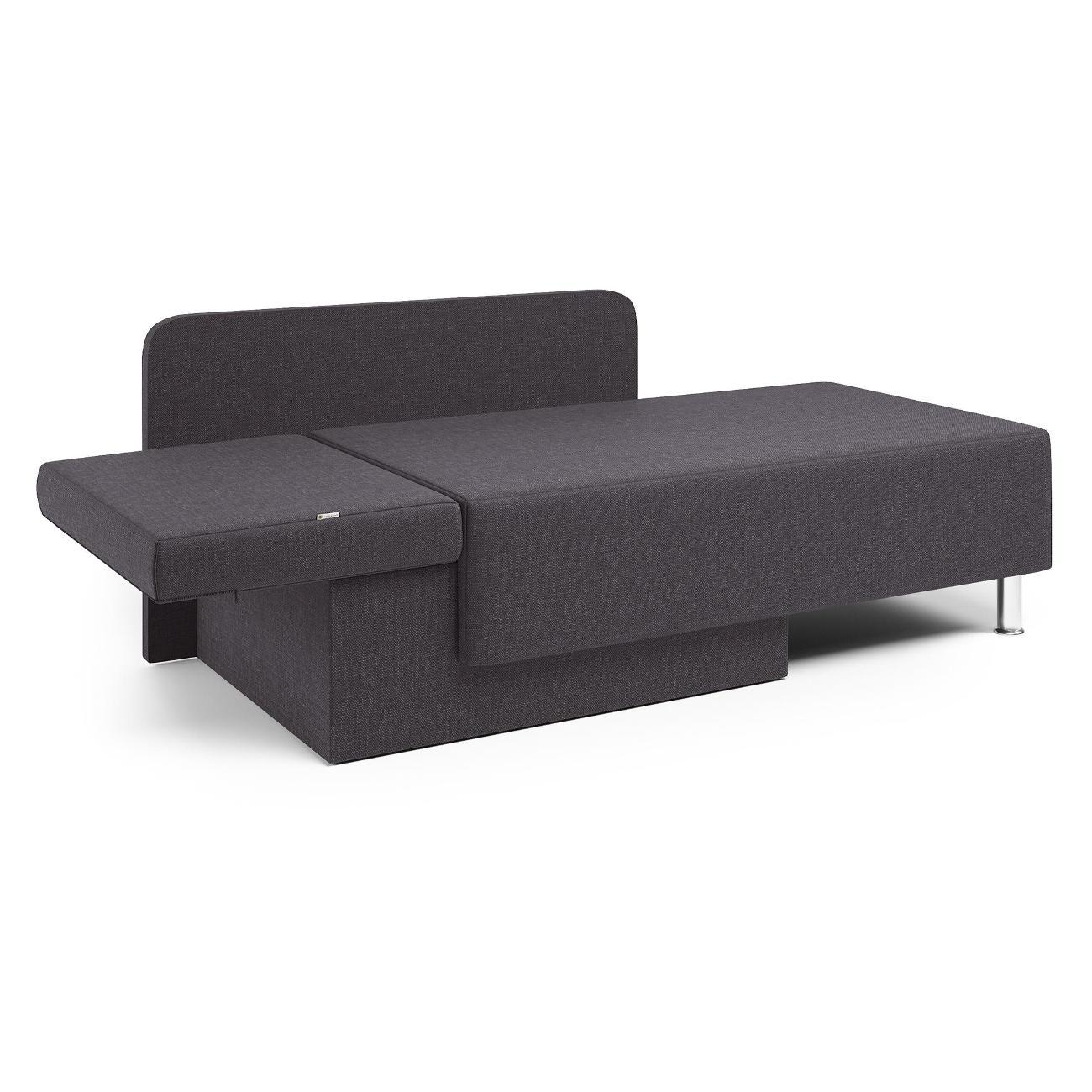 Кушетка Шарм-Дизайн Леон левый рогожка серый