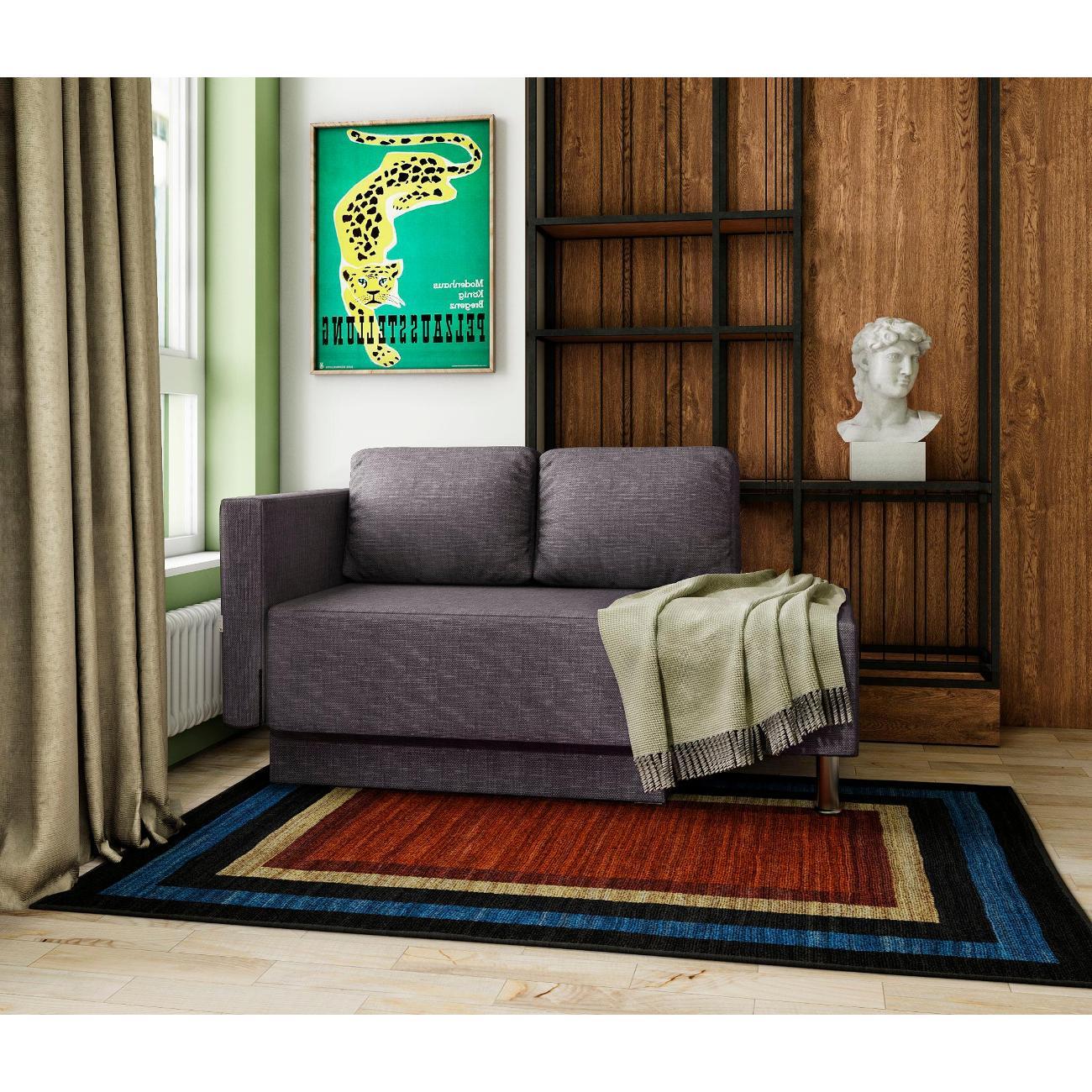 Кушетка Шарм-Дизайн Леон левый рогожка серый