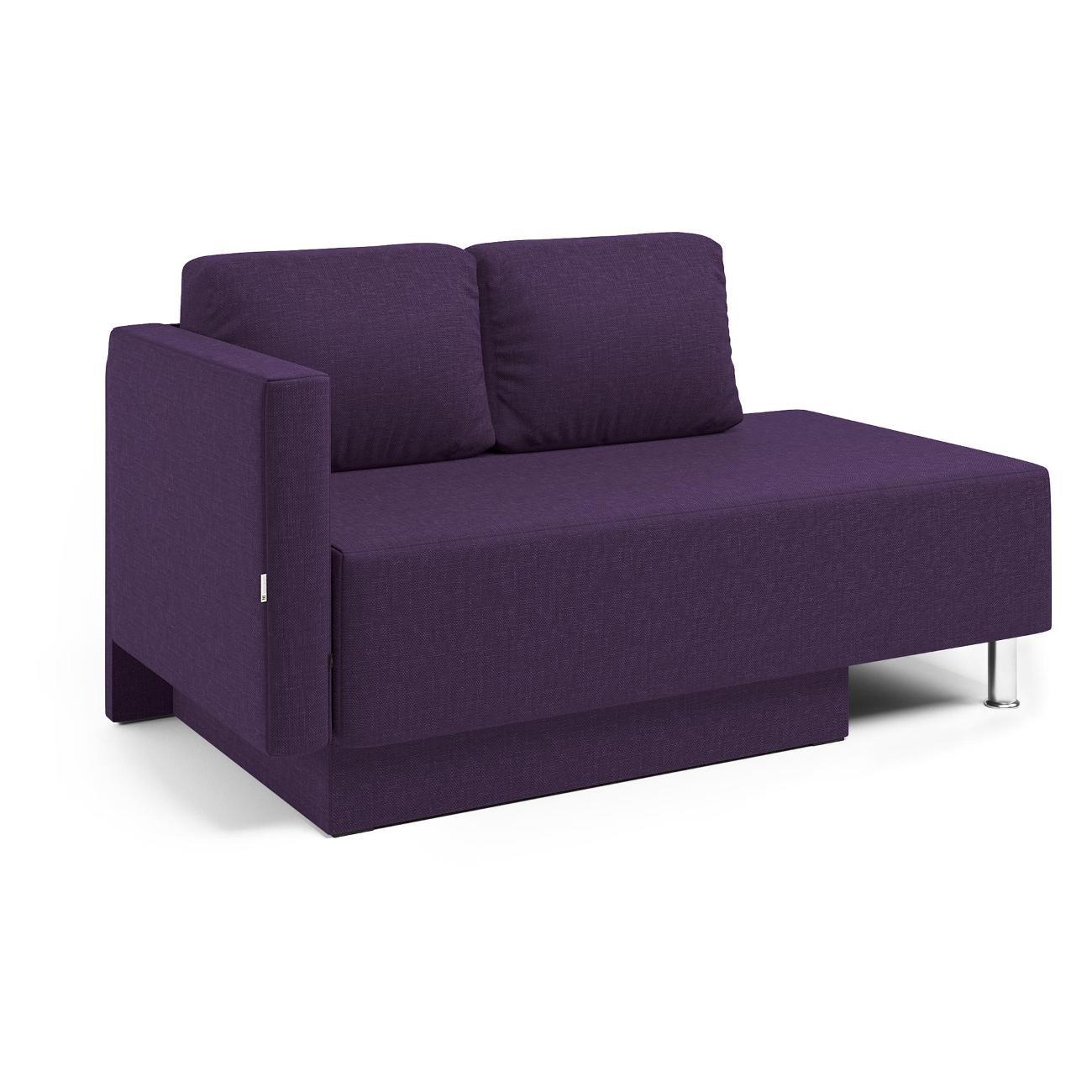 Кушетка Шарм-Дизайн Леон левый рогожка фиолетовый