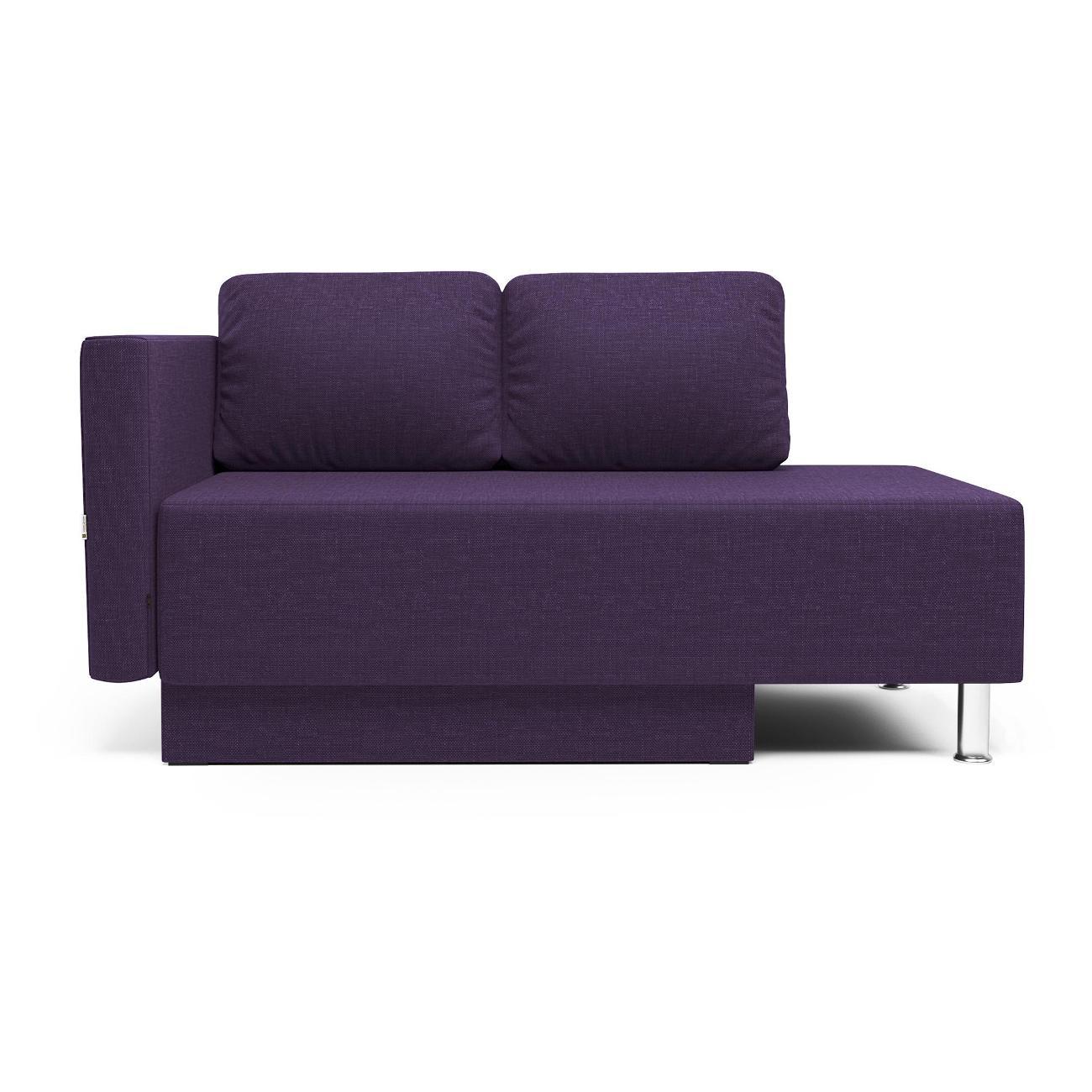 Кушетка Шарм-Дизайн Леон левый рогожка фиолетовый