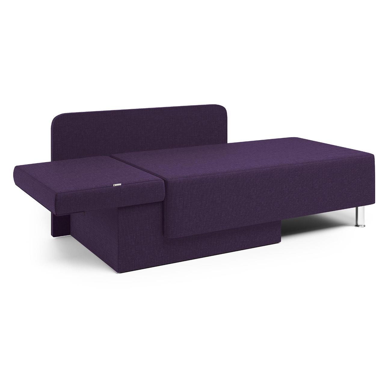 Кушетка Шарм-Дизайн Леон левый рогожка фиолетовый