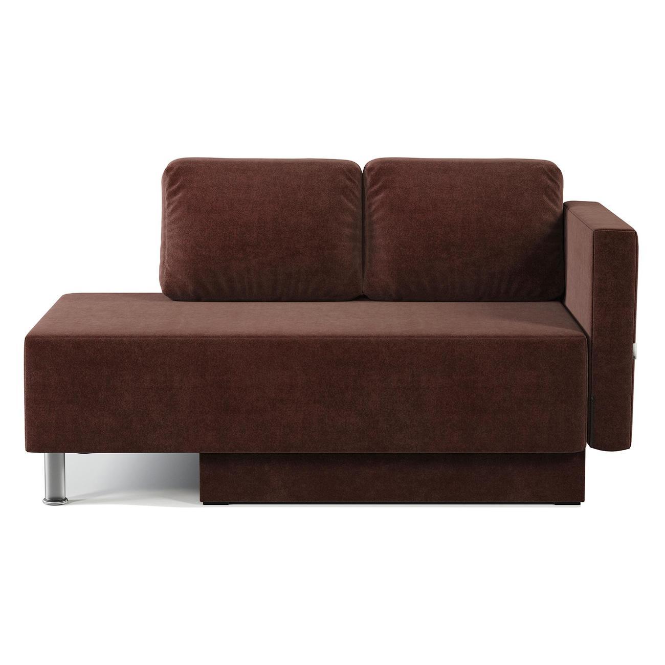 Кушетка Шарм-Дизайн Леон правый велюр Дрим шоколад