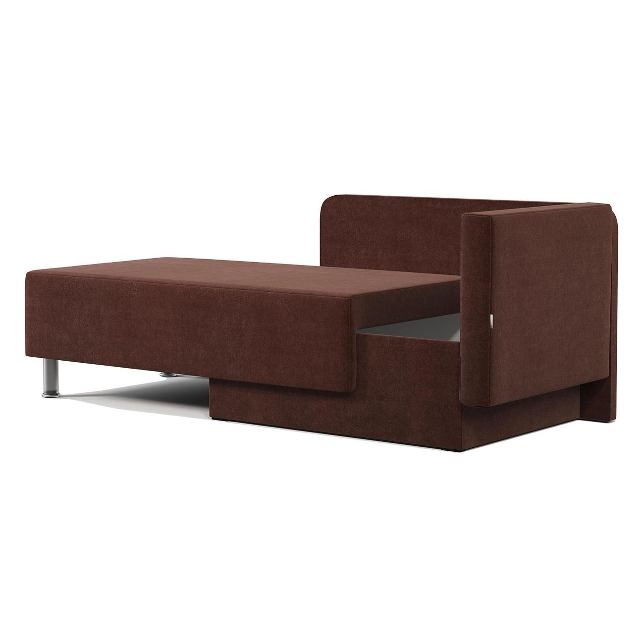 Кушетка Шарм-Дизайн Леон правый велюр Дрим шоколад