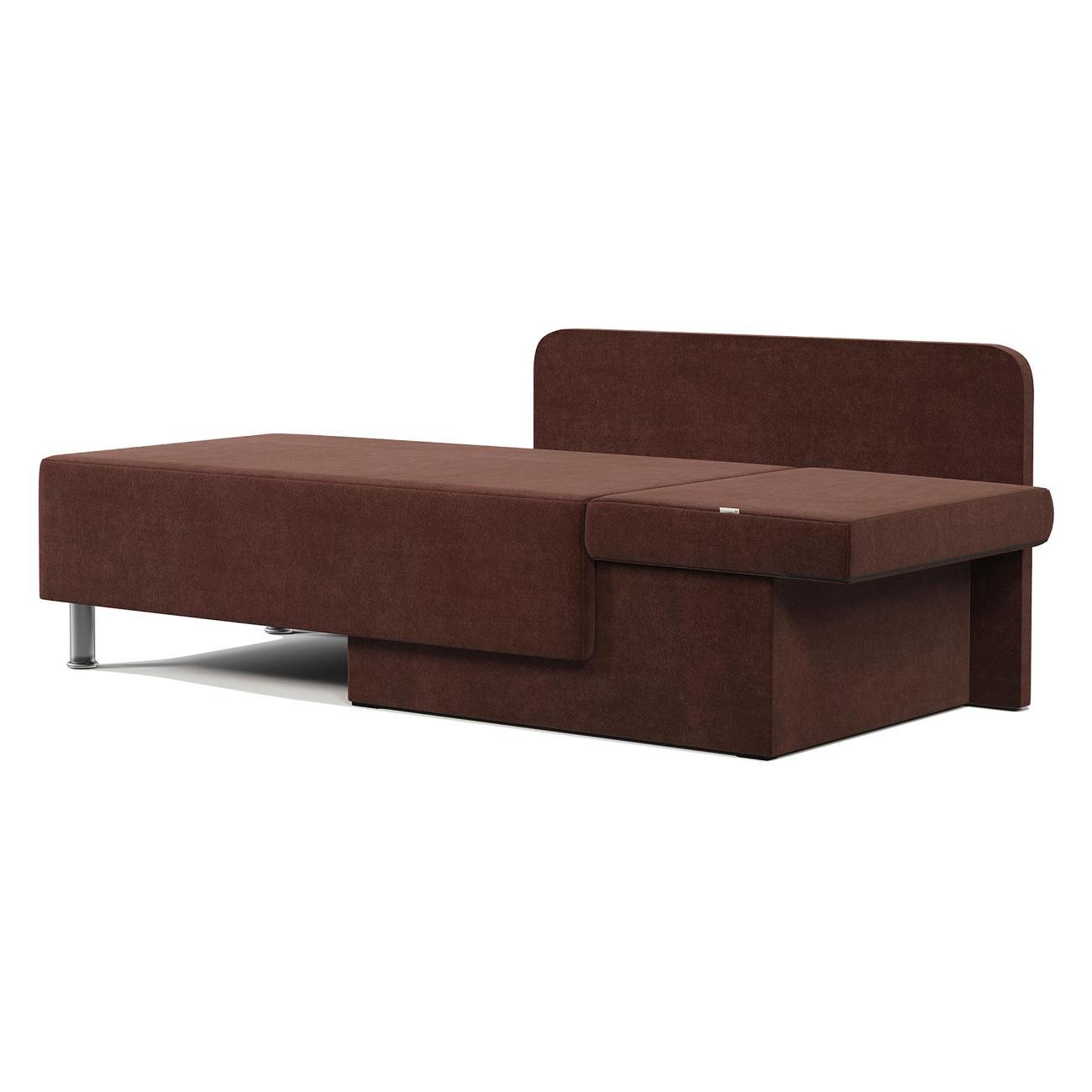 Кушетка Шарм-Дизайн Леон правый велюр Дрим шоколад