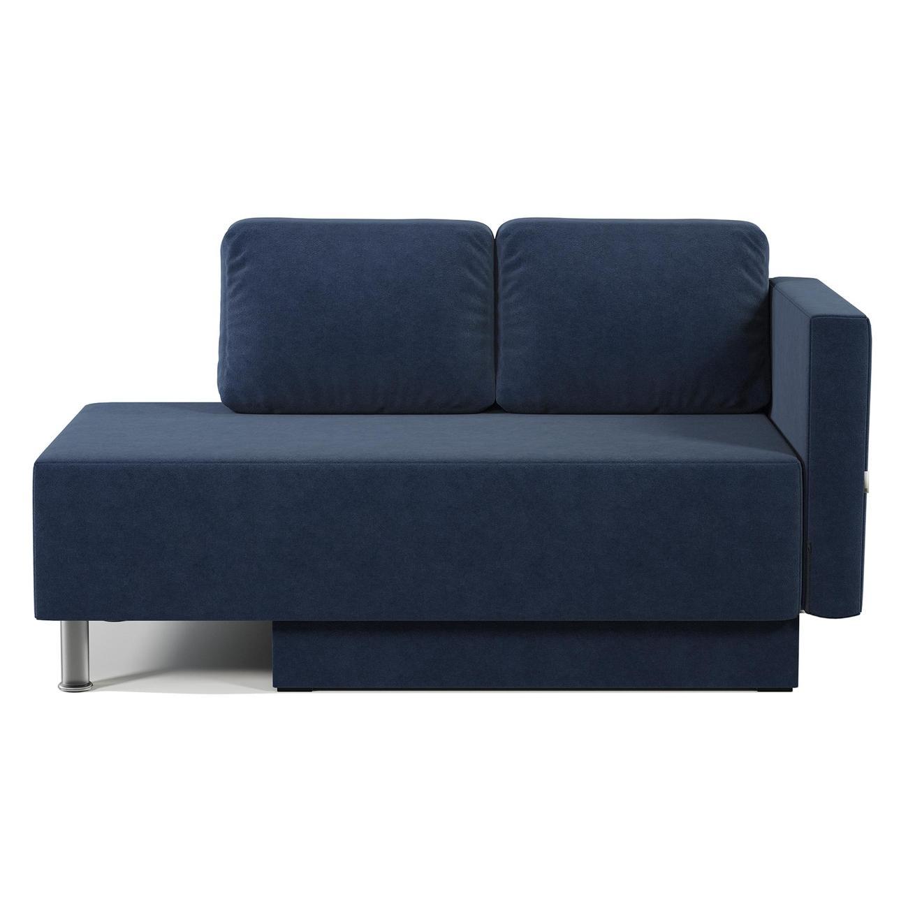 Кушетка Шарм-Дизайн Леон правый велюр Ультра миднайт