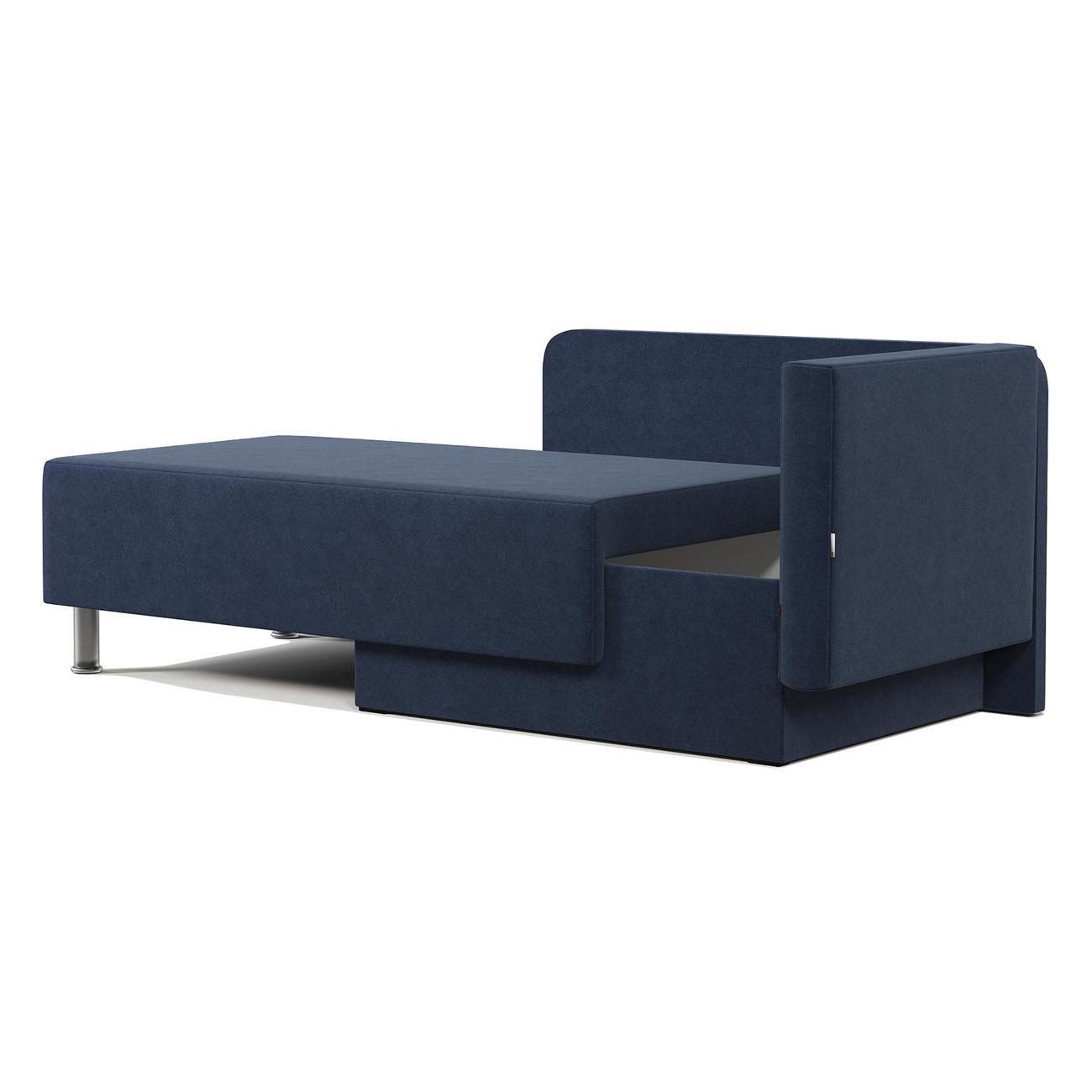 Кушетка Шарм-Дизайн Леон правый велюр Ультра миднайт