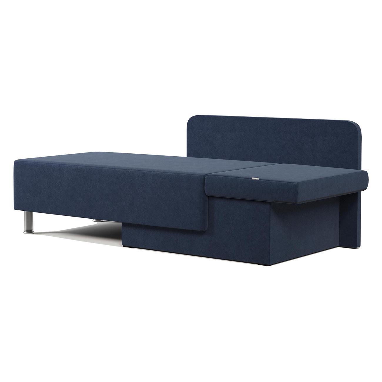 Кушетка Шарм-Дизайн Леон правый велюр Ультра миднайт