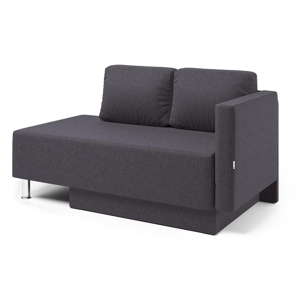 Кушетка Шарм-Дизайн Леон правый рогожка серый