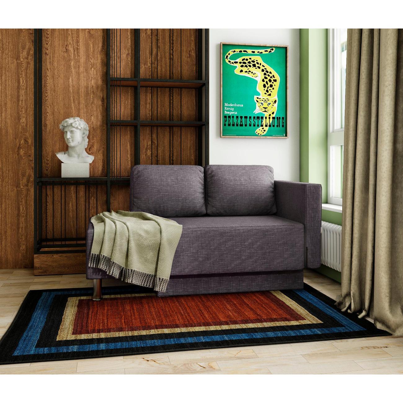 Кушетка Шарм-Дизайн Леон правый рогожка серый