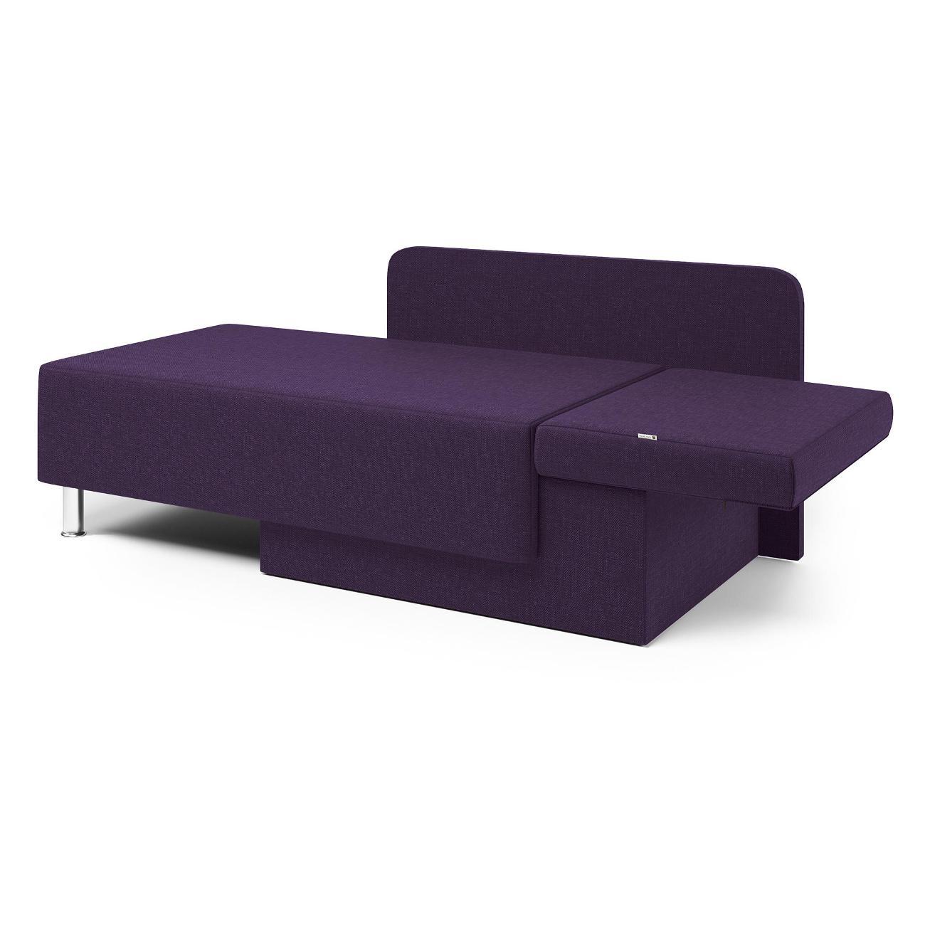 Кушетка Шарм-Дизайн Леон правый рогожка фиолетовый