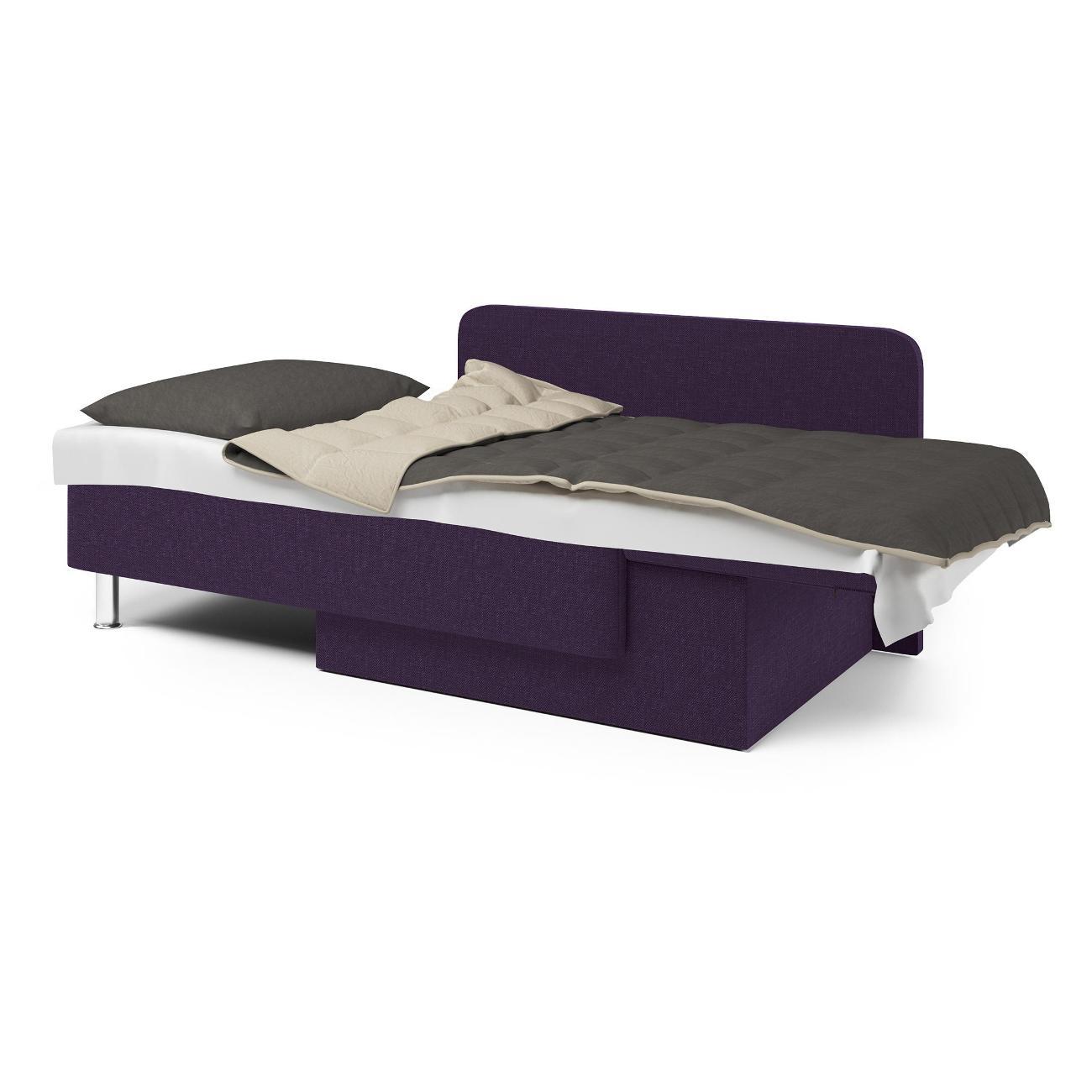 Кушетка Шарм-Дизайн Леон правый рогожка фиолетовый