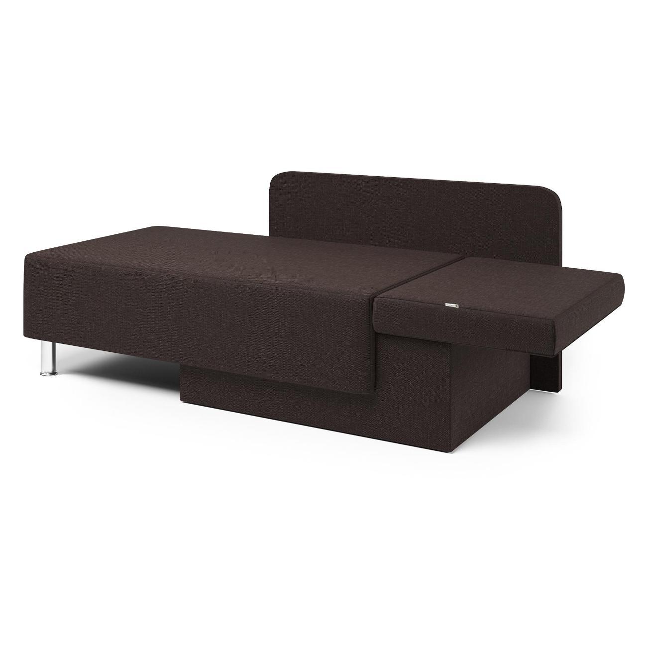 Кушетка Шарм-Дизайн Леон угол правый рогожка шоколад