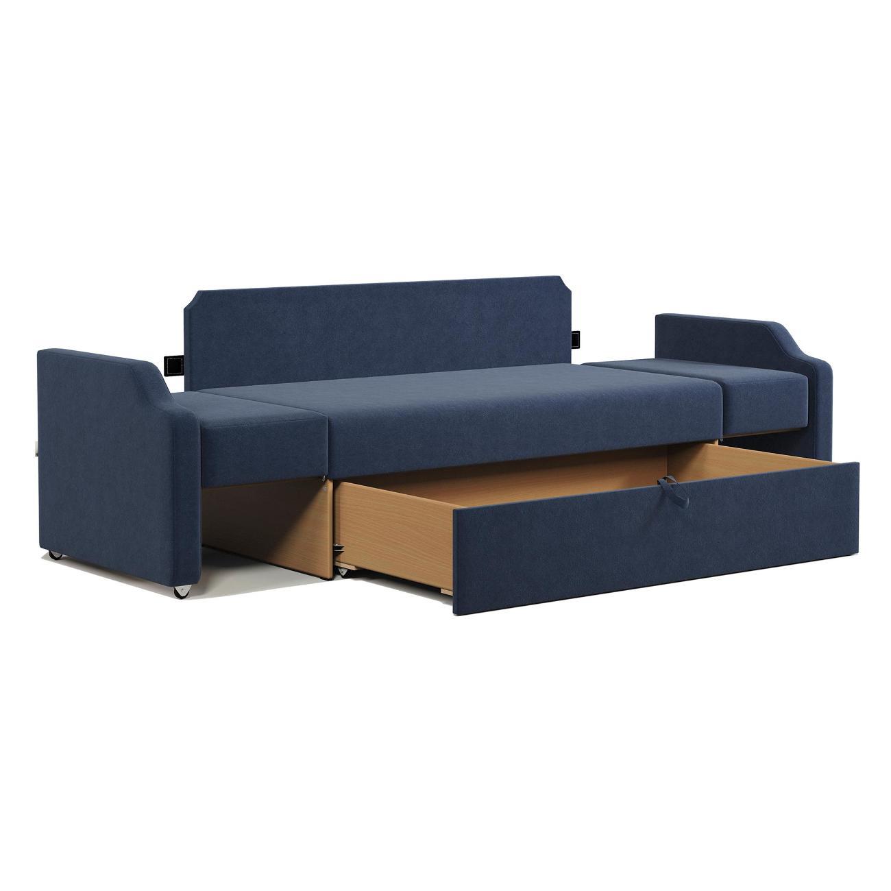 Кушетка Шарм-Дизайн Малыш велюр Ультра миднайт