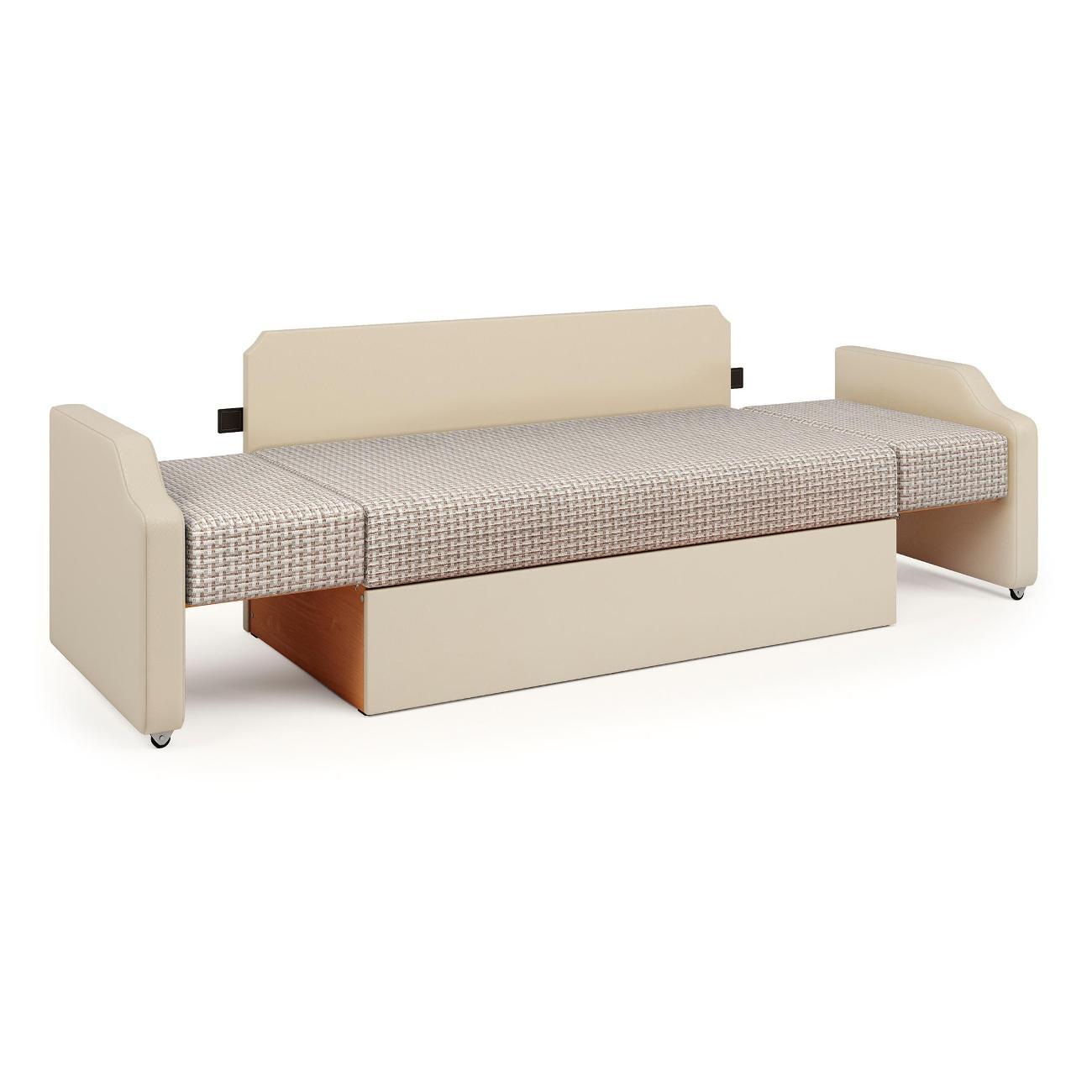 Кушетка Шарм-Дизайн Малыш Корфу бежевый и экокожа бежевый