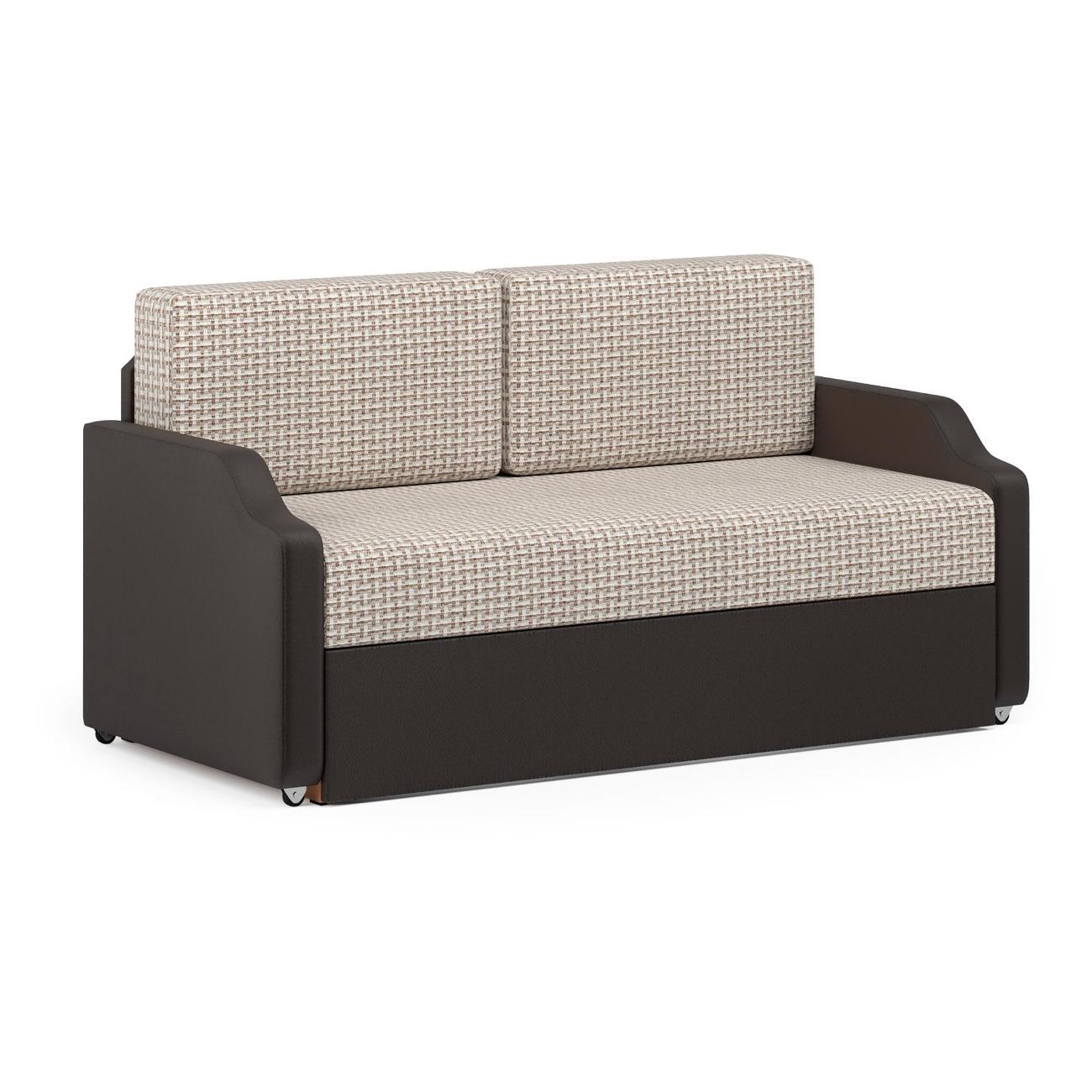 Кушетка Шарм-Дизайн Малыш Корфу бежевый и экокожа шоколад