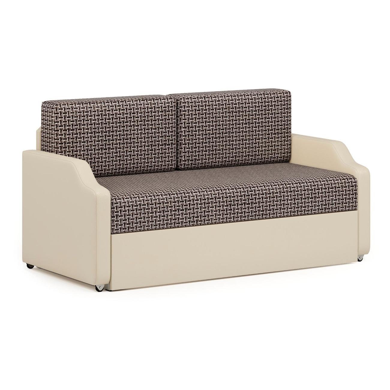 Кушетка Шарм-Дизайн Малыш Корфу коричневый и экокожа бежевый