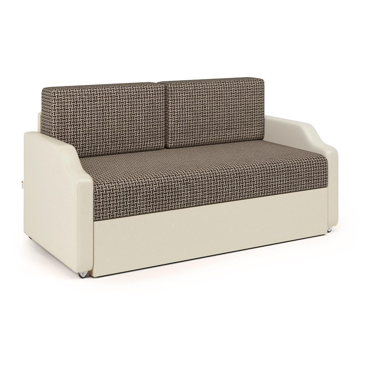 Кушетка Шарм-Дизайн Малыш Корфу коричневый и экокожа бежевый