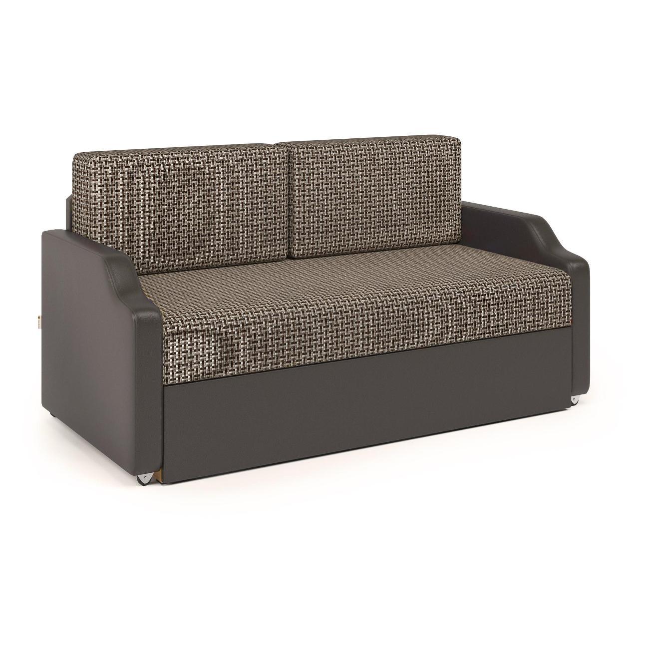 Кушетка Шарм-Дизайн Малыш Корфу коричневый и экокожа шоколад