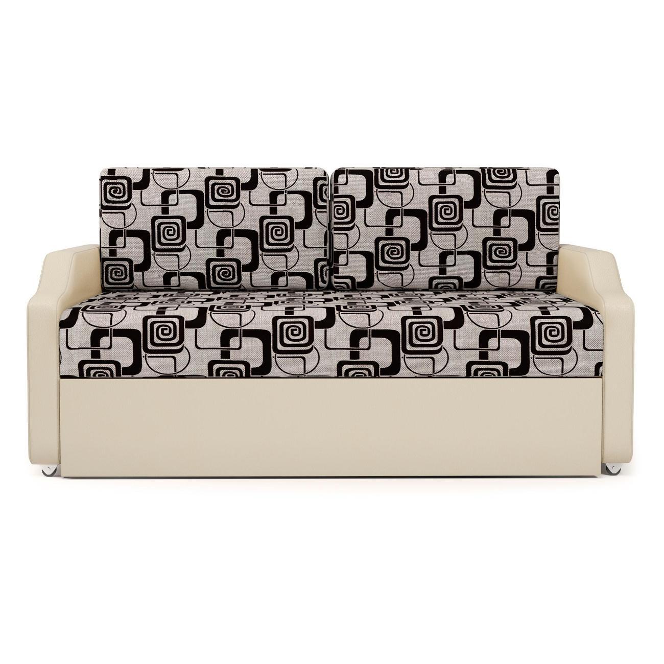 Кушетка Шарм-Дизайн Малыш шенилл ромб и экокожа бежевый