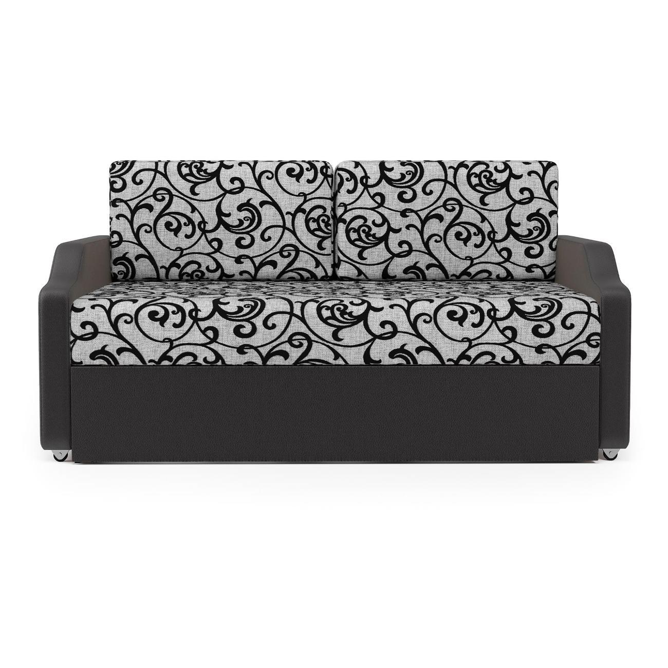 Кушетка Шарм-Дизайн Малыш шенилл узоры и экокожа коричневый