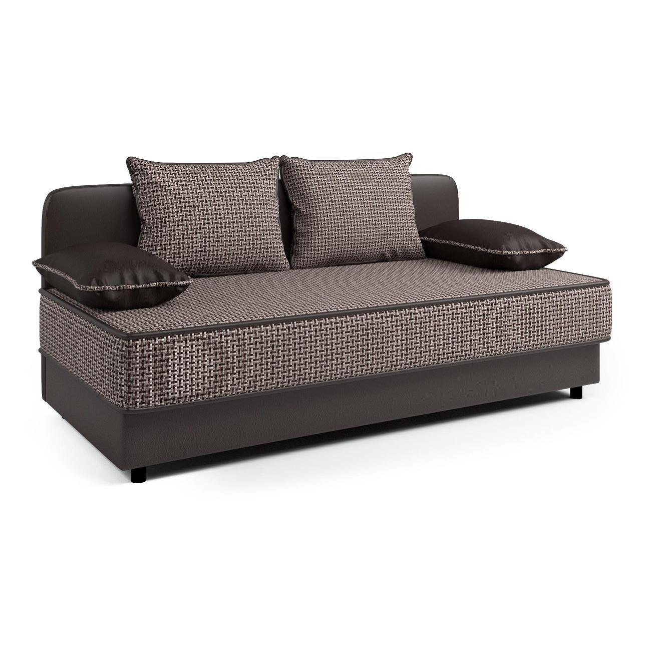 Кушетка Шарм-Дизайн Прима Корфу коричневый и экокожа шоколад