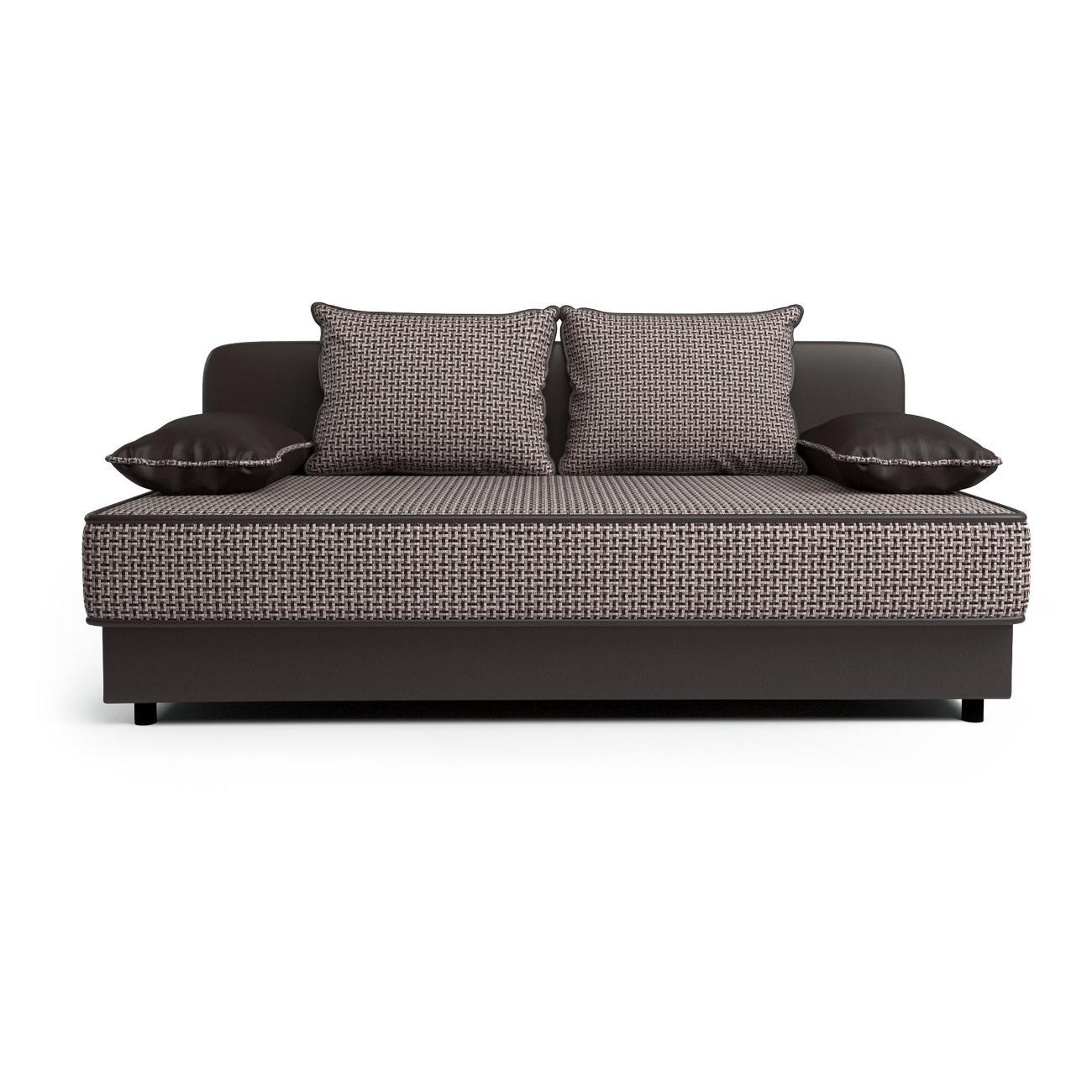 Кушетка Шарм-Дизайн Прима Корфу коричневый и экокожа шоколад