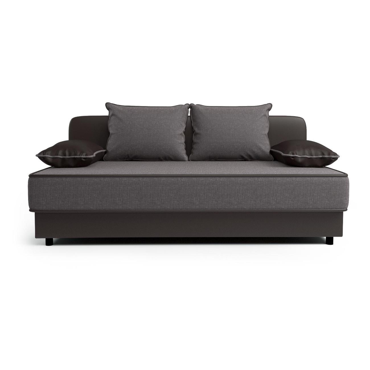 Кушетка Шарм-Дизайн Прима рогожка латте и экокожа шоколад