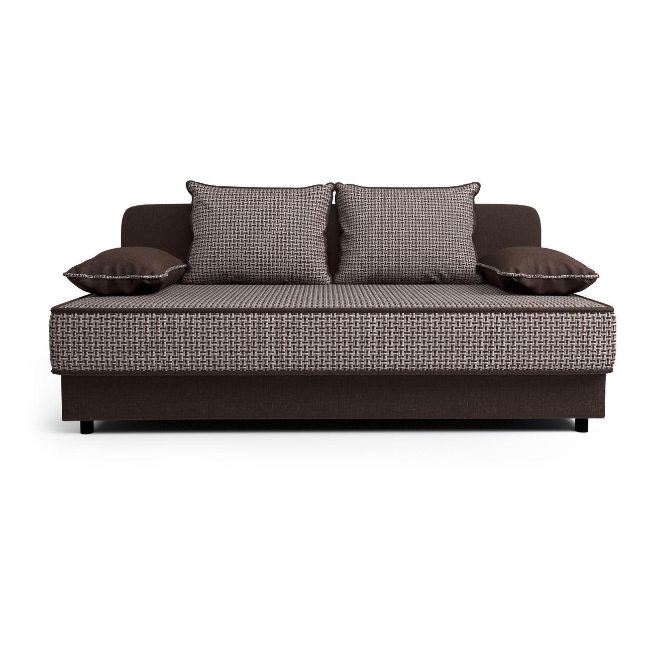 Кушетка Шарм-Дизайн Прима рогожка шоколад и Корфу