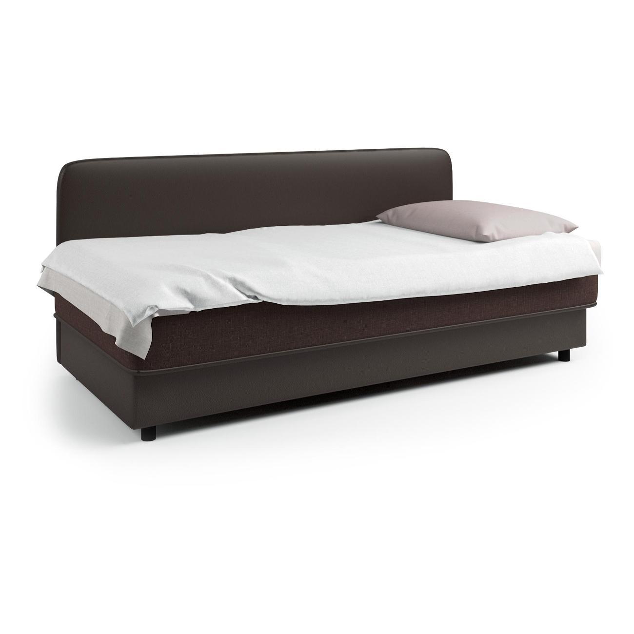 Кушетка Шарм-Дизайн Прима рогожка шоколад и экокожа шоколад