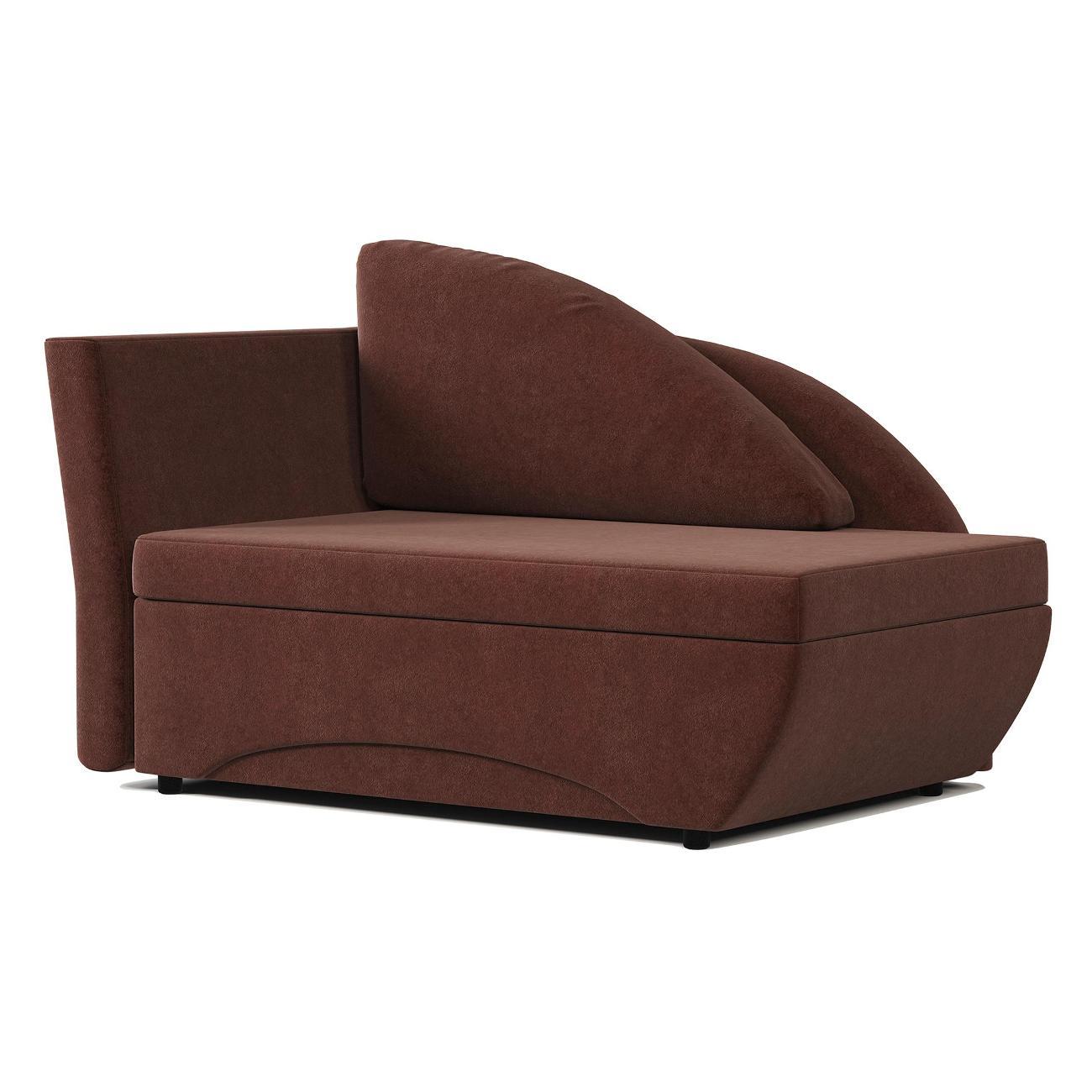 Кушетка Шарм-Дизайн Трио левый велюр Дрим шоколад