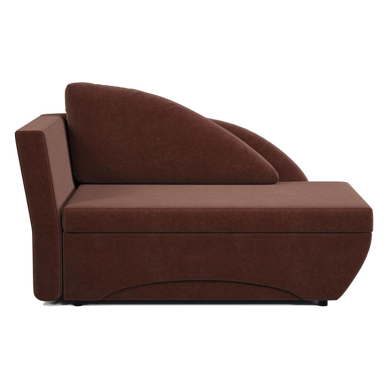 Кушетка Шарм-Дизайн Трио левый велюр Дрим шоколад