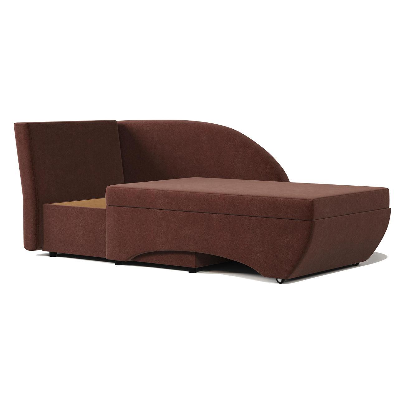 Кушетка Шарм-Дизайн Трио левый велюр Дрим шоколад