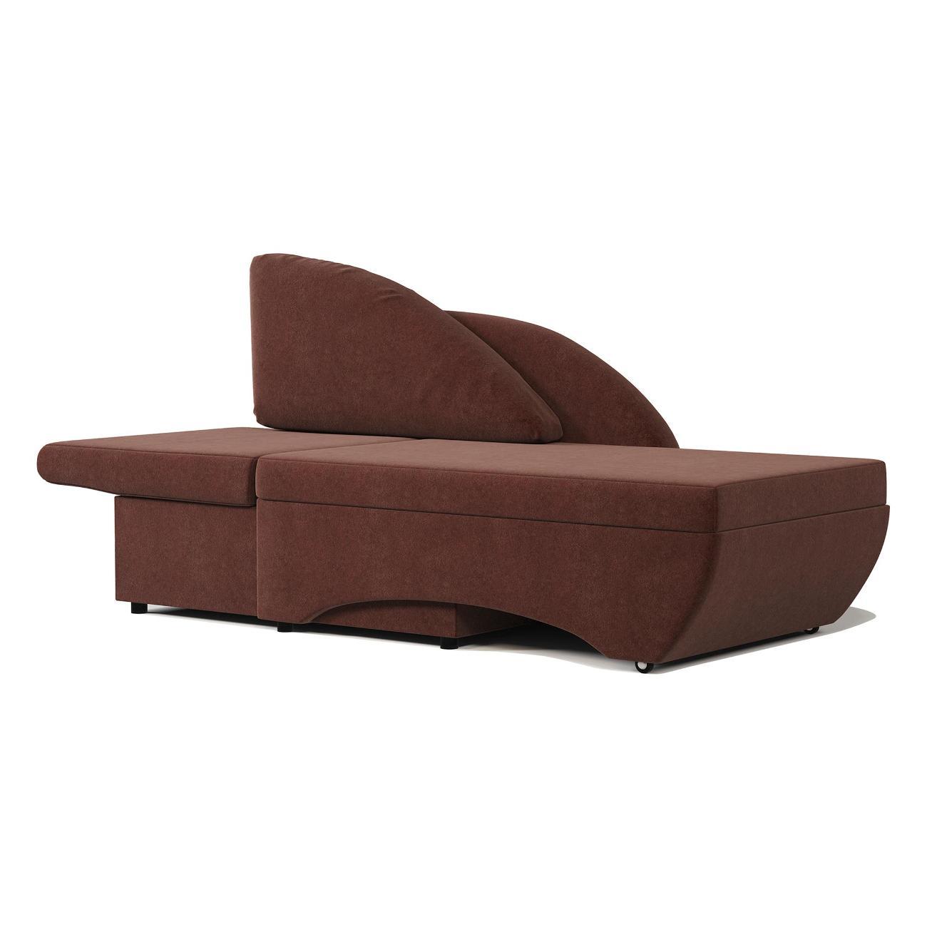Кушетка Шарм-Дизайн Трио левый велюр Дрим шоколад