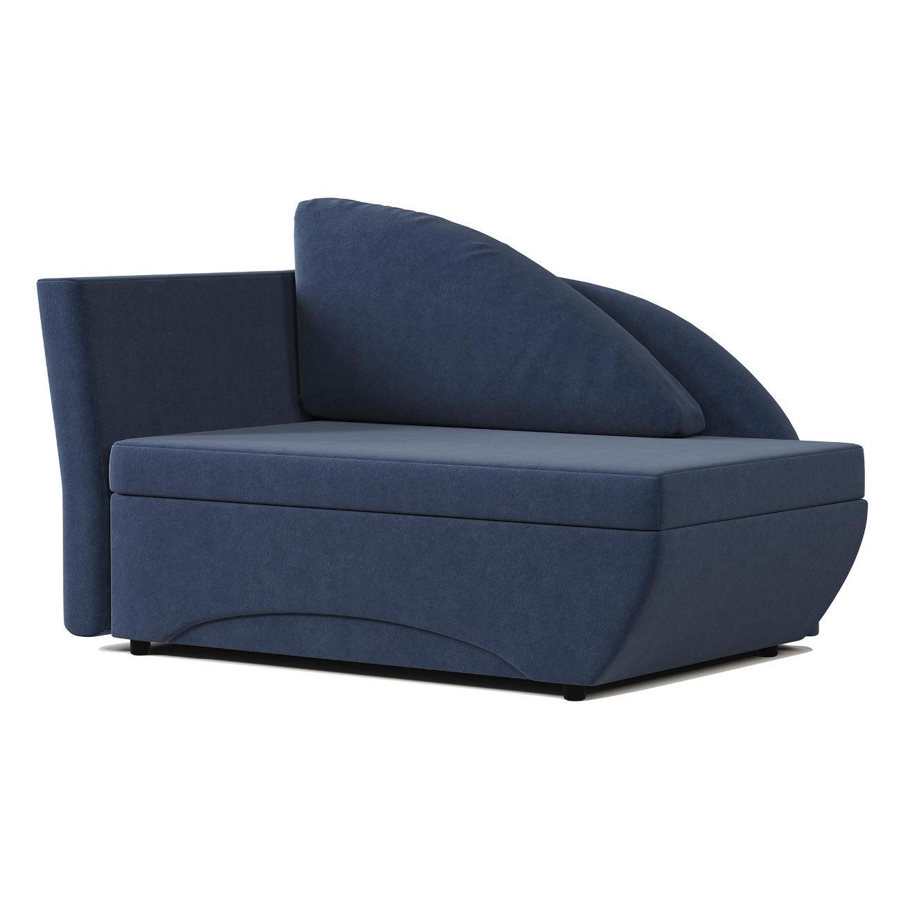 Кушетка Шарм-Дизайн Трио левый велюр Ультра миднайт