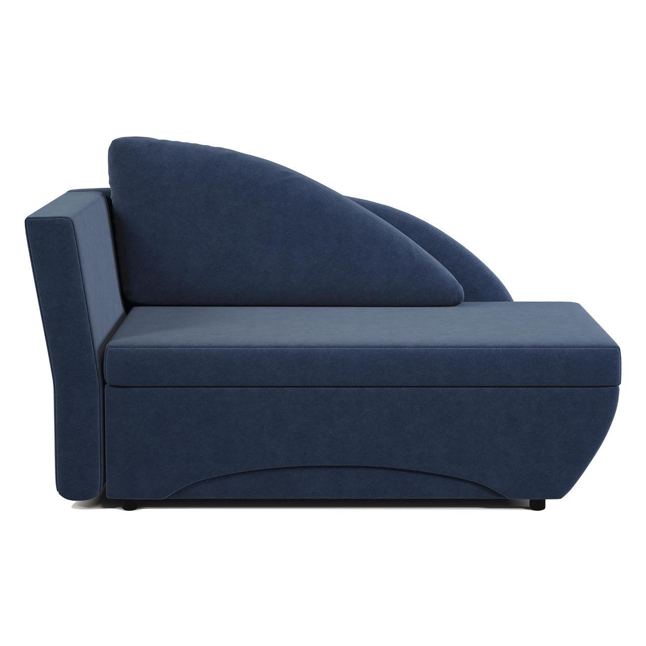 Кушетка Шарм-Дизайн Трио левый велюр Ультра миднайт