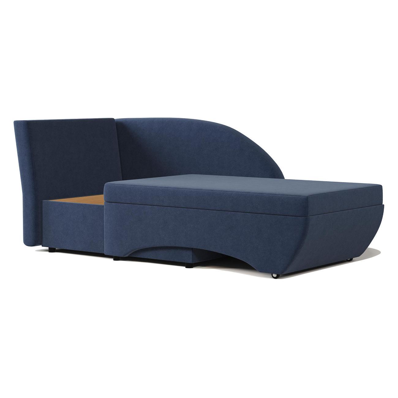 Кушетка Шарм-Дизайн Трио левый велюр Ультра миднайт