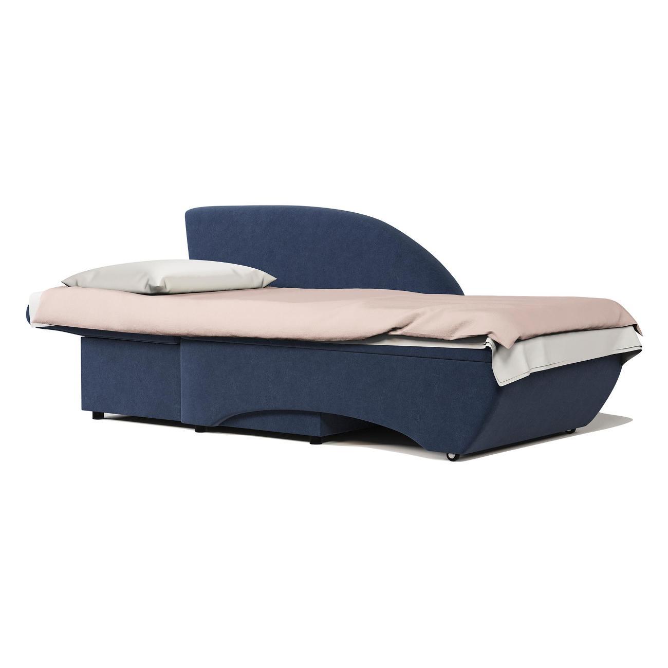 Кушетка Шарм-Дизайн Трио левый велюр Ультра миднайт